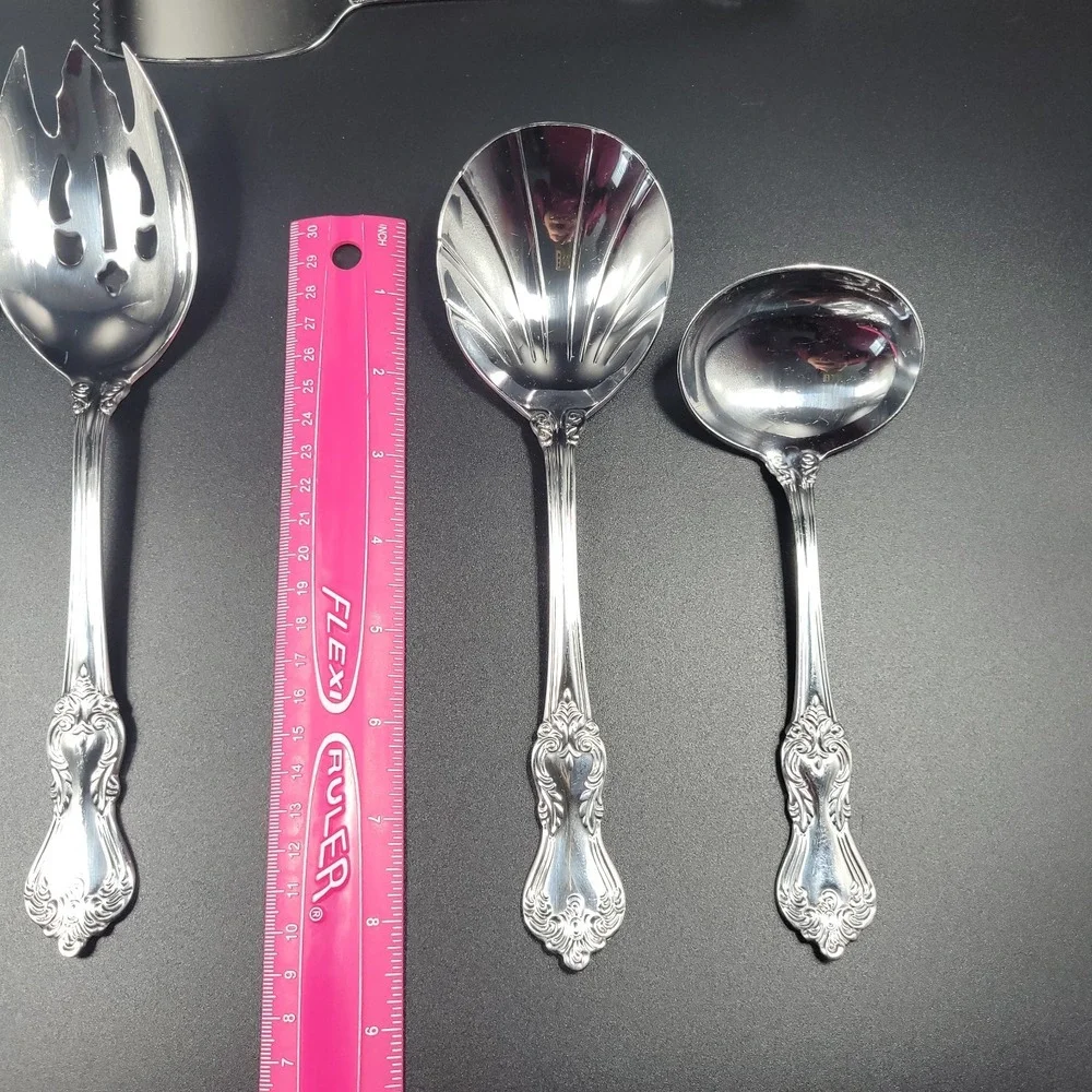 Reed & Barton 18/10 Stainless Heritage Mint Marlborough Serving Utensil Set Of 7
